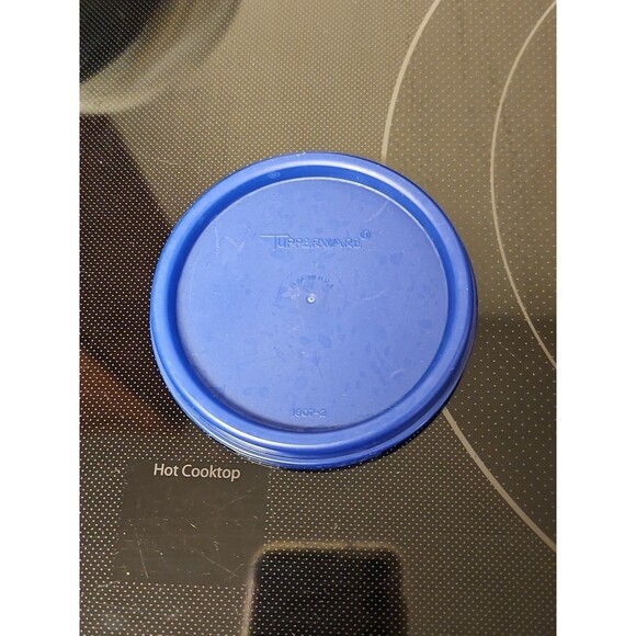Tupperware Modular Mates 3.5" Round #1607-2 Blue Replacement Lid Vintage - Picture 1 of 4